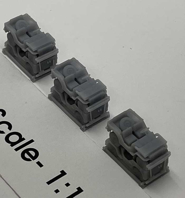 Jeeps Stacked for Transport -- Unpainted 3-D Print pkg(3)-1