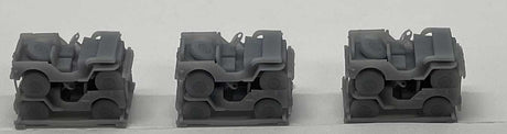 Jeeps Stacked for Transport -- Unpainted 3-D Print pkg(3)-2