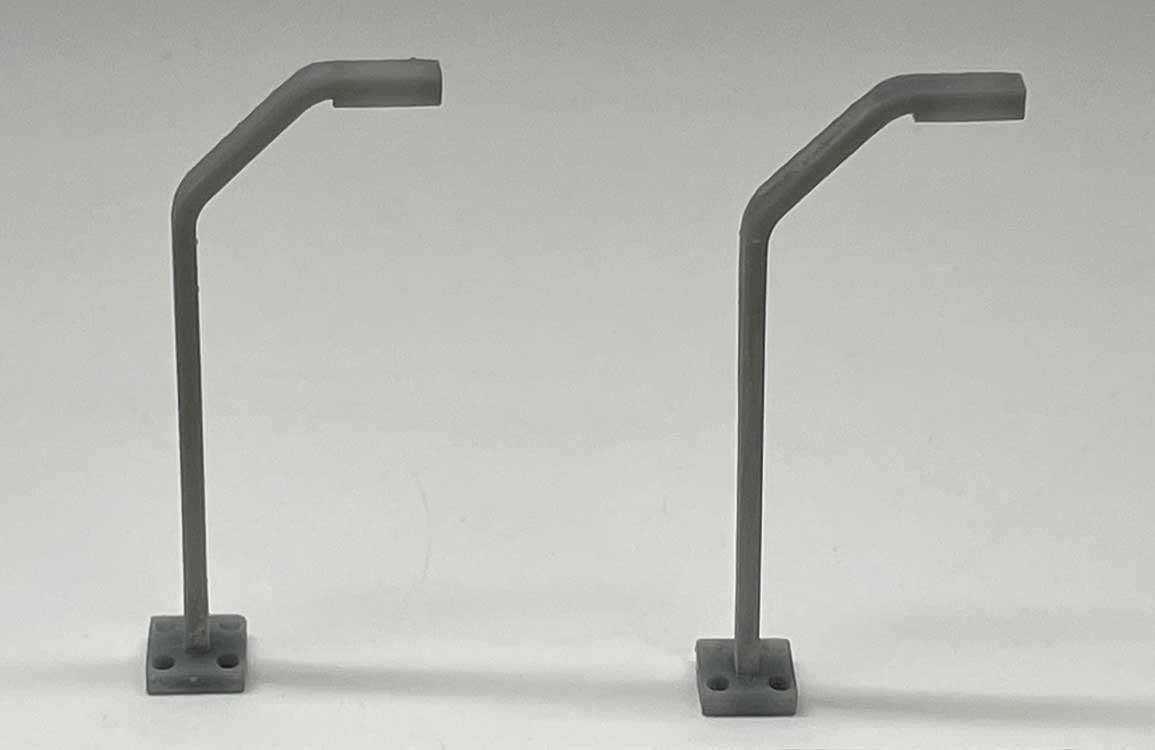 20' Tall Street Light -- Unpainted 3-D Print, Non-Working pkg(2)-1