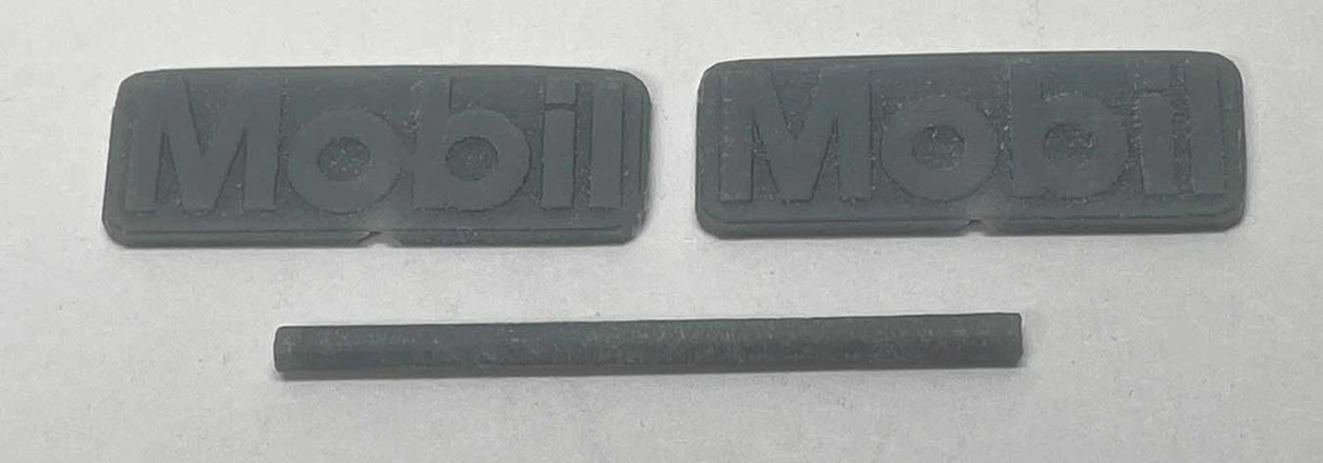 Mobil Gas Station Sign -- Unpainted 3D Print pkg(2)