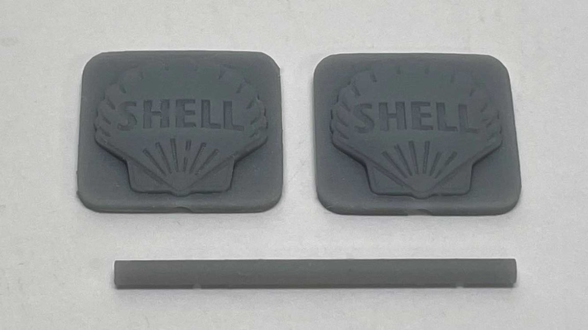 Shell Gas Station Sign - 3D Printed Kit -- 2 Halves & 20' Mast (unpainted)