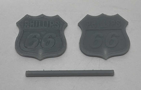 Phillips 66 Gas Station Sign w/Pole -- Unpainted 3D Print