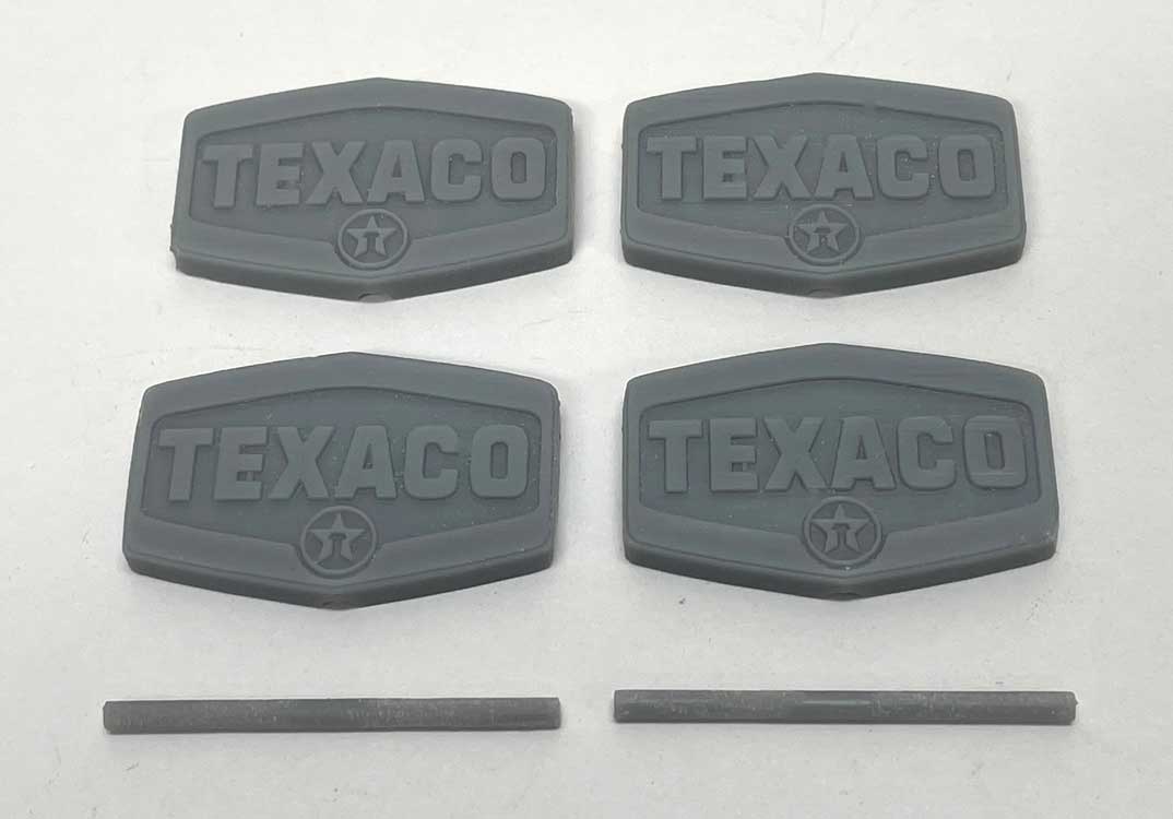 Texaco Gas Station Signs - 3-D Printed Kit -- Unpainted 2 Sets