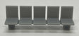Platform/Waiting Room Seats - Slit Back and Seat -- Unpainted 3D Print pkg(3)