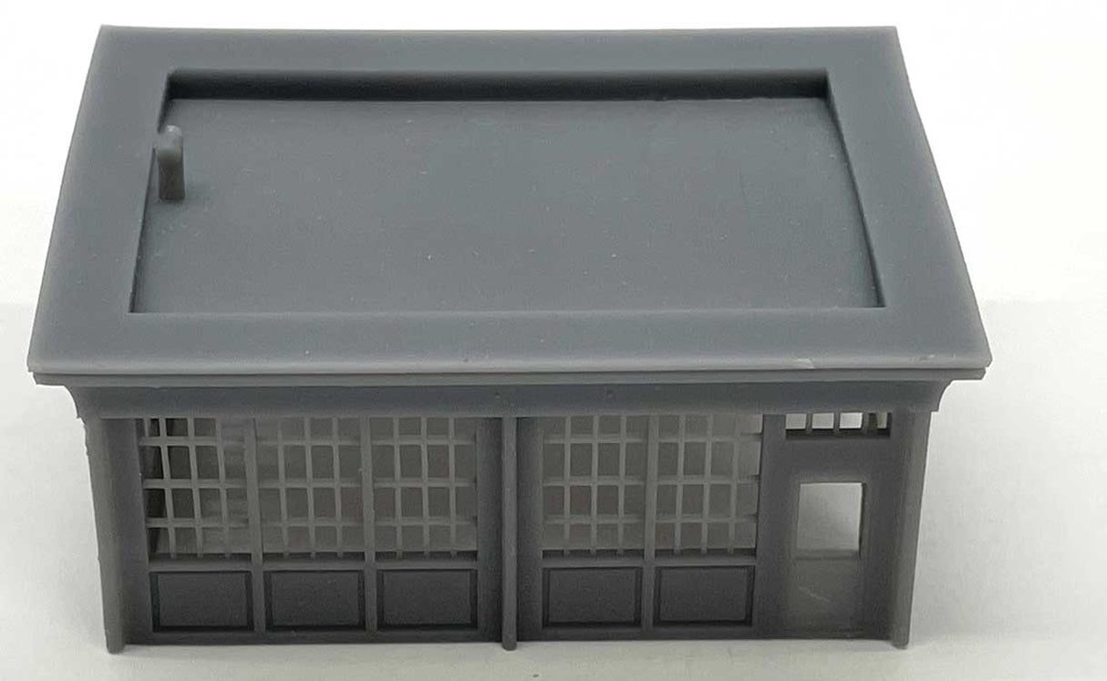 Single Door Garage with Floor and Glass -- Kit - Closed Door-1
