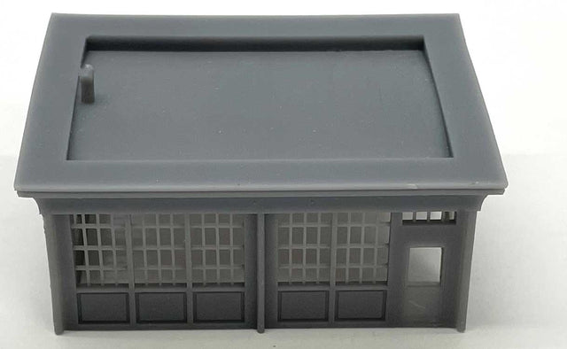 Single Door Garage with Floor and Glass -- Kit - Closed Door-1