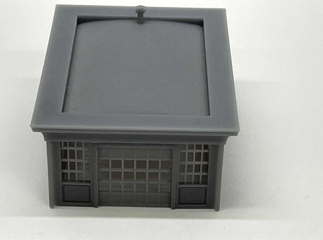 Single Door Garage with Floor and Glass -- Kit - Closed Door-2