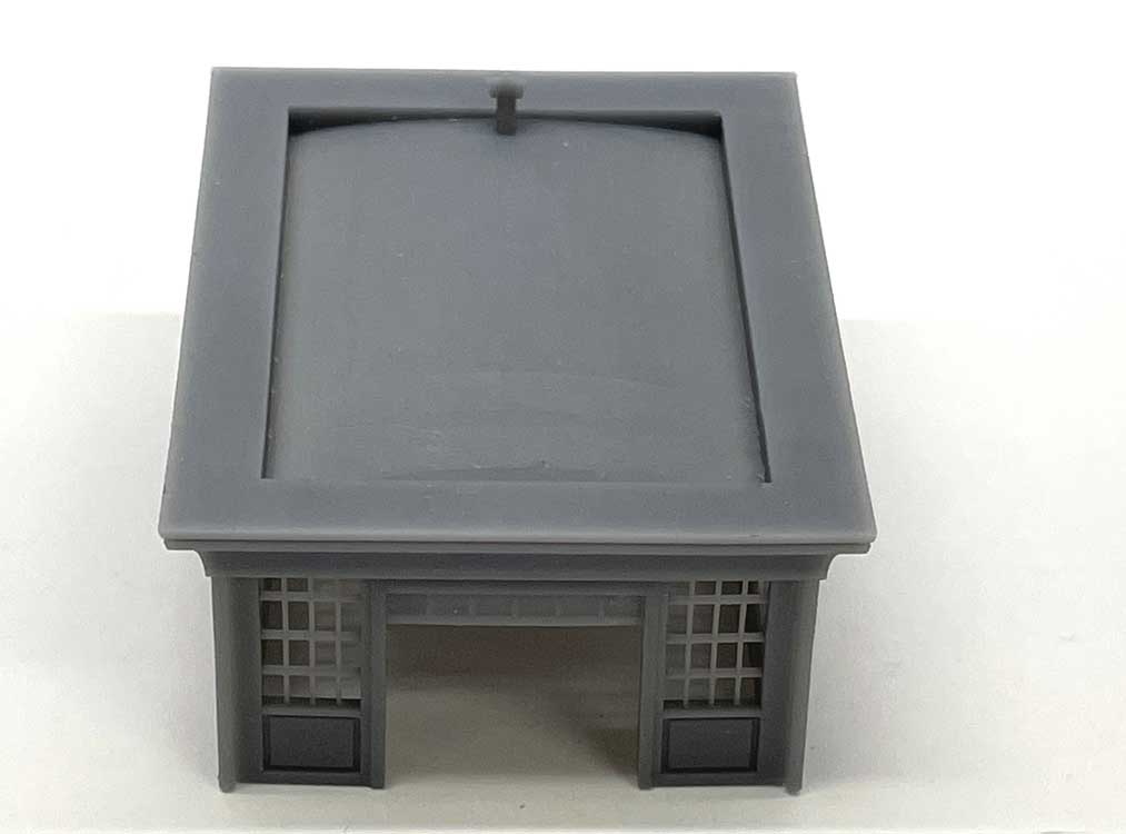 Single Door Garage with Floor and Glass -- Kit - Open Door-2