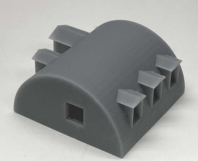 Quonset Hut Office with Glass - 3-D Printed -- Kit-1