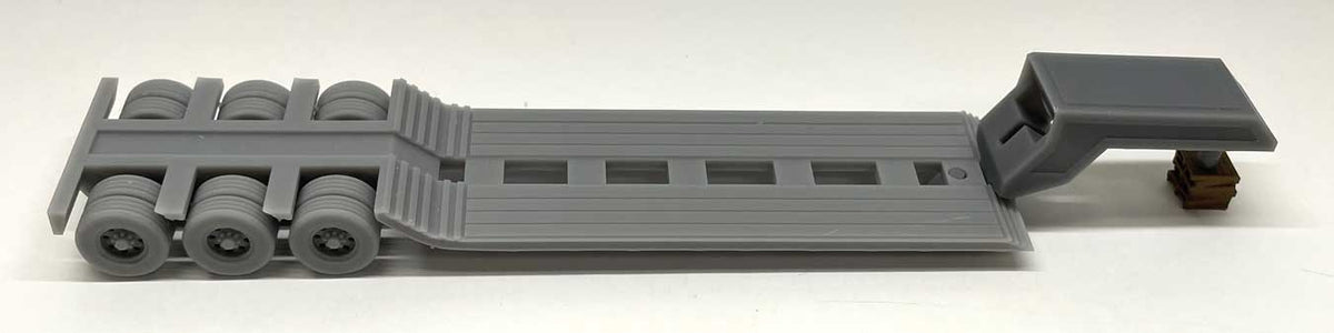 Lowboy Trailer with Hitch - Kit -- Undecorated