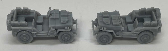 WWII Willys Jeep with Gerry Cans - 3-D Printed Kit -- Unpainted pkg(2)