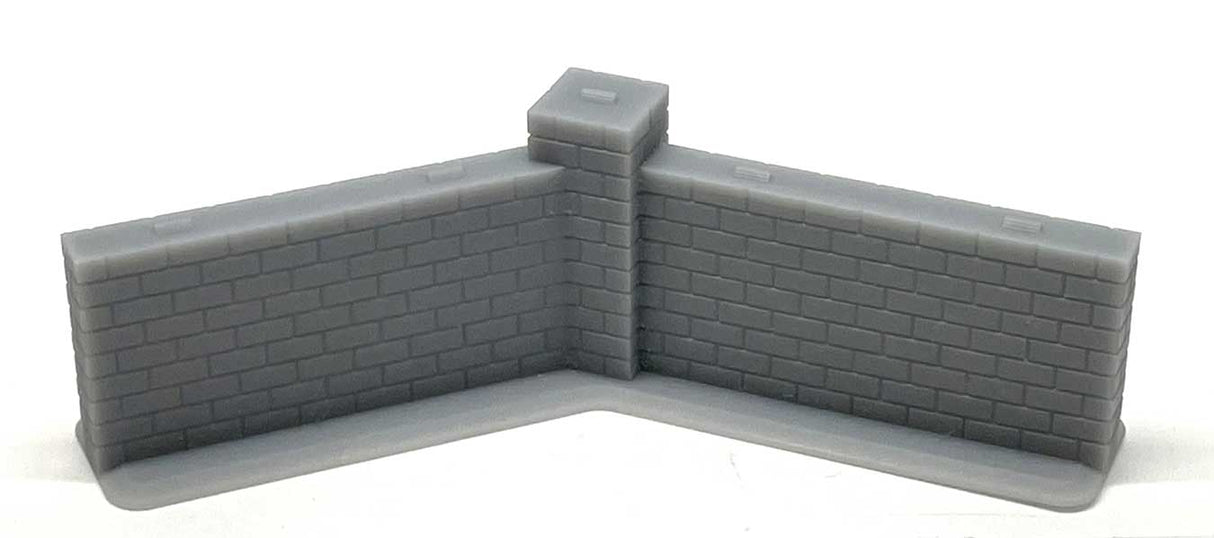 135 Degree Wall Corner - 3D Printed Kit -- Scale 10' Long, 7' Tall, Unpainted