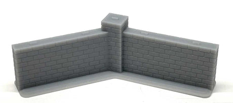 135 Degree Wall Corner - 3D Printed Kit -- Scale 10' Long, 7' Tall, Unpainted