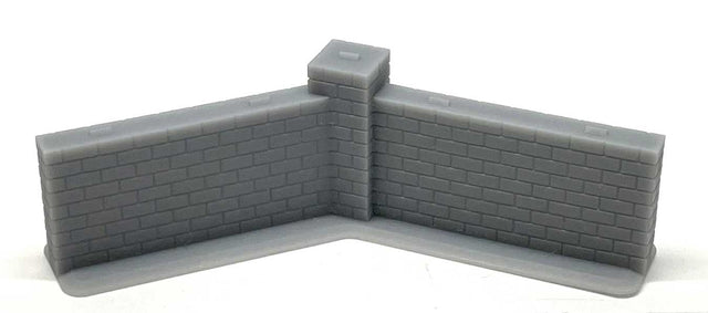135 Degree Wall Corner - 3D Printed Kit -- Scale 10' Long, 7' Tall, Unpainted