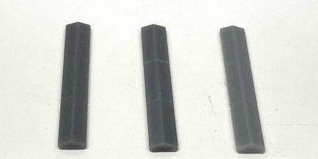 Angled Capstones for Straight Walls - 3D Printed Kit -- Unpainted, pkg(18)