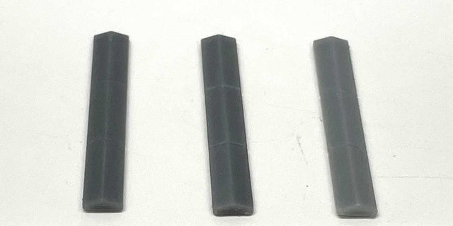 Angled Capstones for Straight Walls - 3D Printed Kit -- Unpainted, pkg(18)