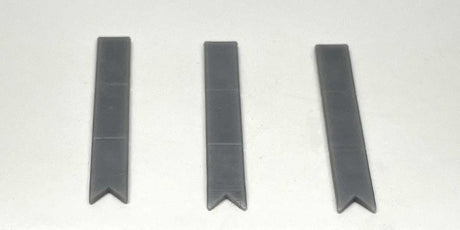 Flat Capstones for 135 Degree Corner Walls - 3D Printed Kit -- Unpainted, pkg(3)