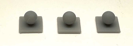 Sphere Square for Wall Column Tops - 3D Printed Kit -- Unpainted, pkg(8)