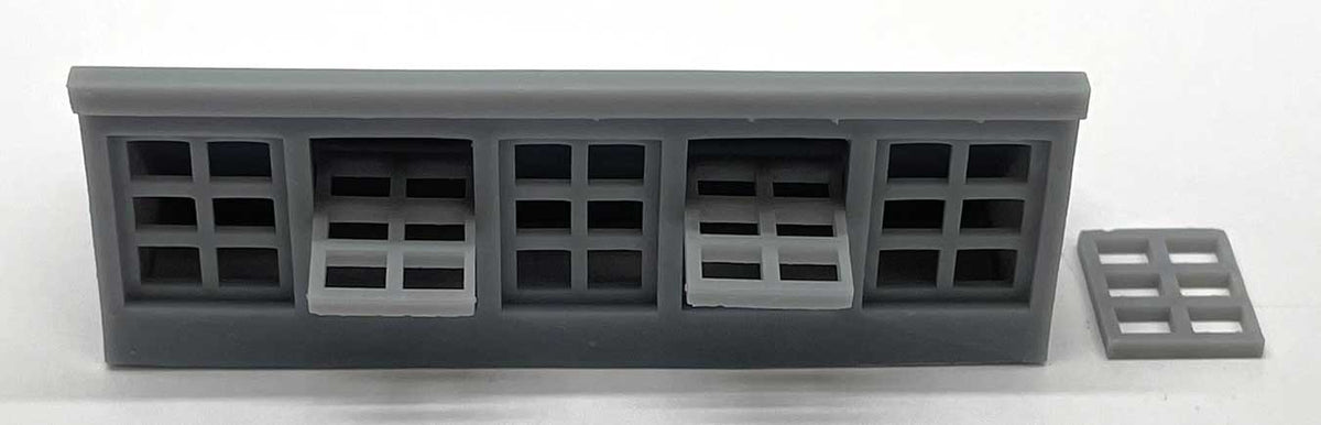 Industrial Skylight w/Open Windows - 3-D Printed Kit