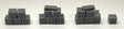 Crate Stack Assortment -- Undecorated 1 Each of 3 Styles & 1 Single 3' Crate