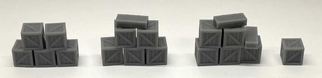 Crate Stack Assortment -- Undecorated 1 Each of 3 Styles & 1 Single 3' Crate