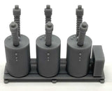Electrical Transformer Load #1 - Resin Kit -- 3 Transformers and 6 Insulators-1