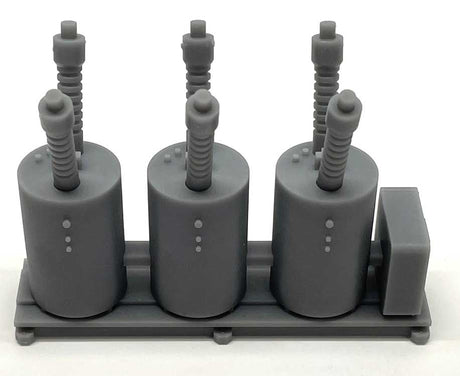 Electrical Transformer Load #1 - Resin Kit -- 3 Transformers and 6 Insulators-1