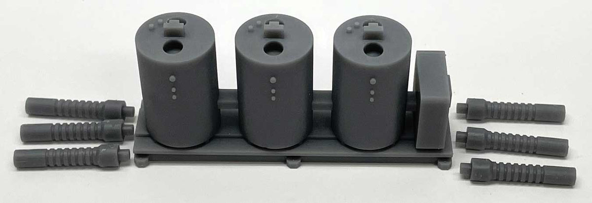 Electrical Transformer Load #1 - Resin Kit -- 3 Transformers and 6 Insulators-2