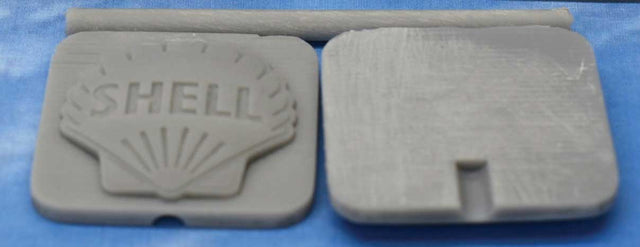 Shell Gas Station Sign - 3D Printed Kit -- 2 Halves & 20' Mast (unpainted)