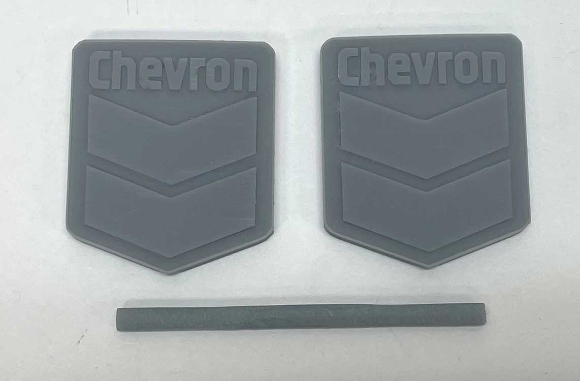 Chevron Gas Sign - 3D Printed Kit -- Unpainted