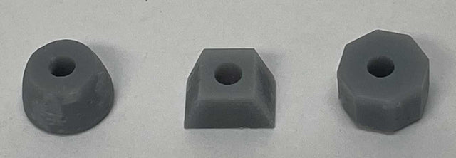 Bases for Gas Station Sign - 3D Printed Parts -- 1 Set of 3 Styles (unpainted)