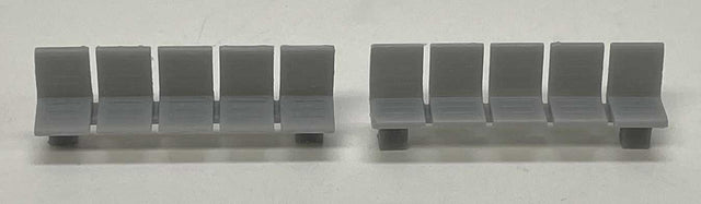 Platform/Waiting Room Seats - Slit Back and Seat -- Unpainted 3D Print pkg(2)