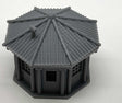 Octagon Building with Roof and Window Glass -- Kit - Unpainted Cast Resin-1