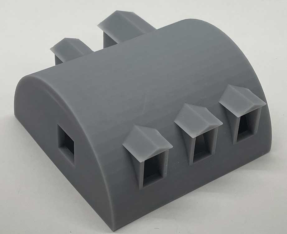 Quonset Hut Office with Glass - 3-D Printed Parts -- Kit-2