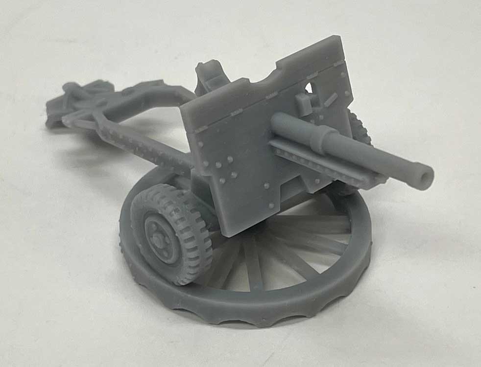 WWII Field Gun Monument -- Unpainted 3D Print