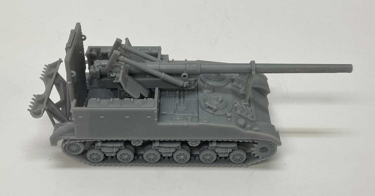 M-40 155 mm Howitzer (Gun Motor Carriage) -- Unpainted 3D Print-2
