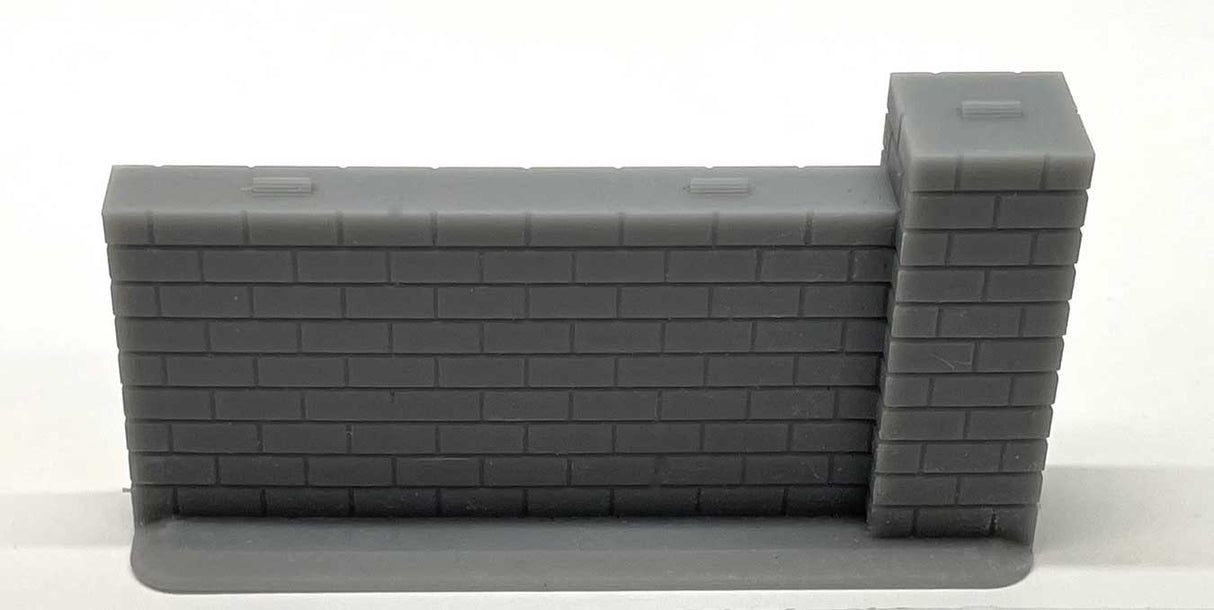 Half Wall - 3D Printed Kit -- Scale 12' Long, 7' Tall, Unpainted