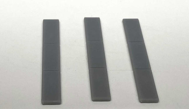 Flat Capstones for Straight Walls - 3D Printed Kit -- Unpainted, pkg(10)