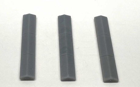Angled Capstones for Straight Walls - 3D Printed Kit -- Unpainted, pkg(10)