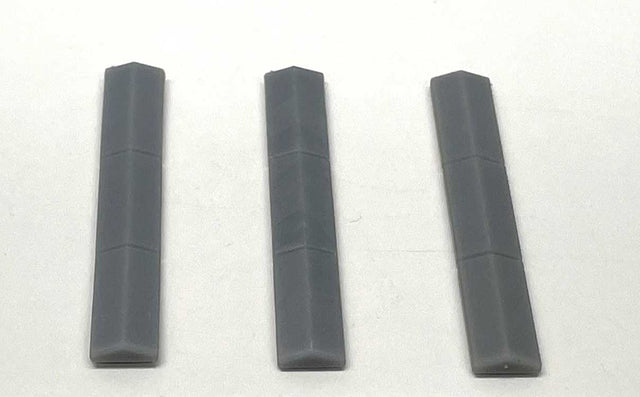 Angled Capstones for Straight Walls - 3D Printed Kit -- Unpainted, pkg(10)