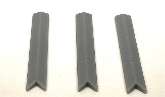 Angled Capstones for 135 Degree Corner Walls - 3D Printed Kit -- Unpainted, pkg(3)