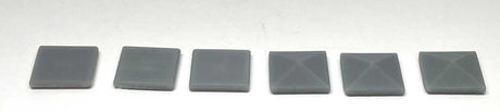 Flat and Angled Squares for Wall Column Tops - 3D Printed Kit -- Unpainted, 7 of Each Style