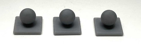 Sphere Square for Wall Column Tops - 3D Printed Kit -- Unpainted, pkg(7)