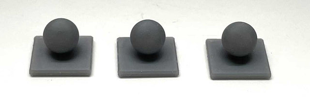 Sphere Square for Wall Column Tops - 3D Printed Kit -- Unpainted, pkg(7)