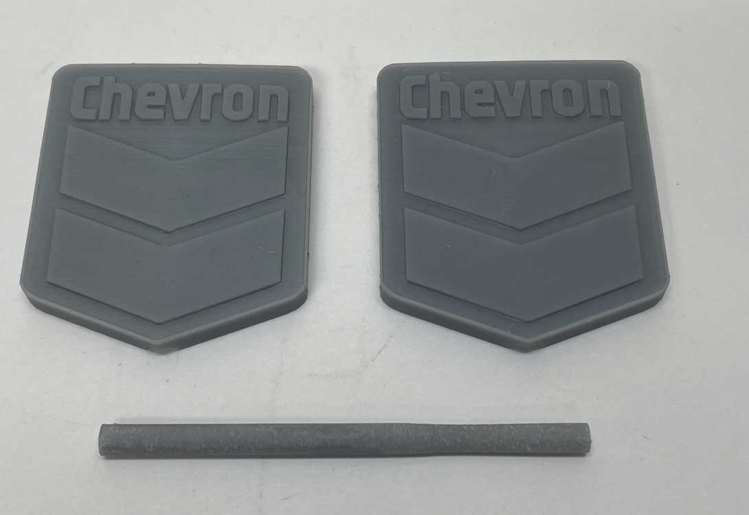 Chevron Gas Sign - 3D Printed Kit -- Unpainted