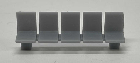 Platform/Waiting Room Seats - Flat Back and Seat -- Unpainted 3D Print pkg(2)