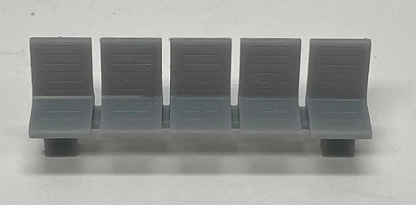 Platform/Waiting Room Seats - Slit Back and Seat -- Unpainted 3D Print pkg(2)