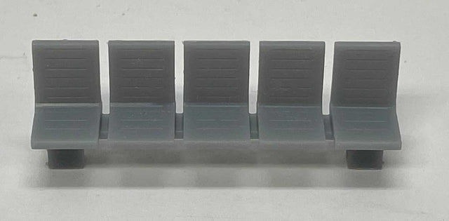 Platform/Waiting Room Seats - Slit Back and Seat -- Unpainted 3D Print pkg(2)