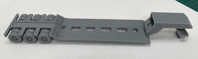 Lowboy Trailer with Hitch 3D Printed Kit -- Unpainted-1