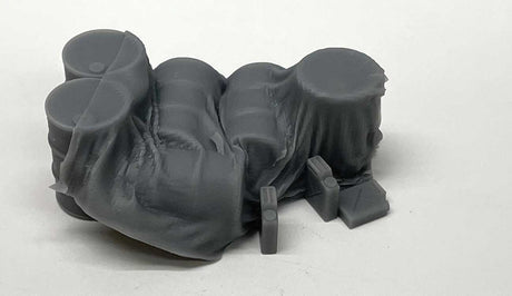 Dumped Fuel Oil Drum Stack -- Unpainted Cast Resin